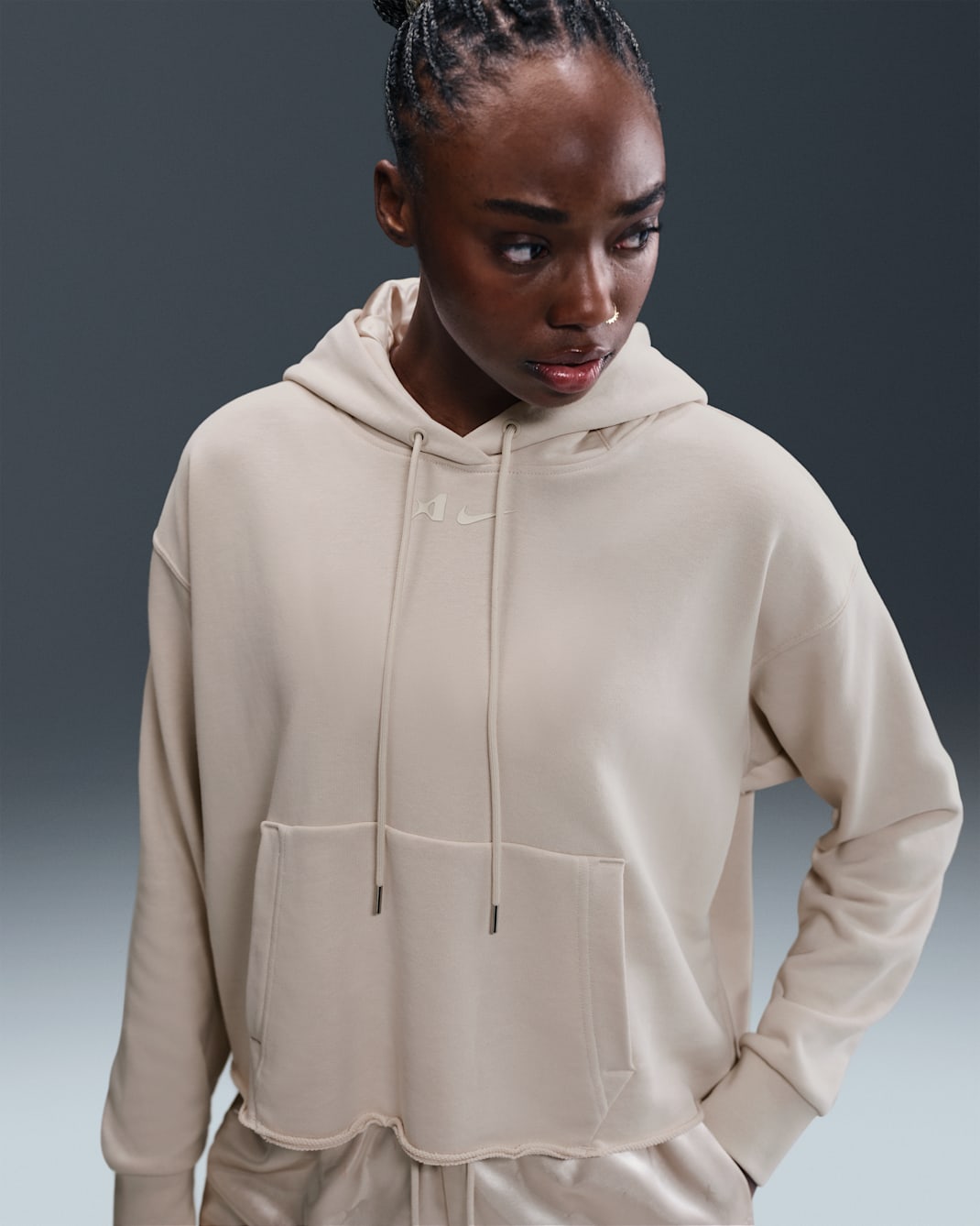 A'ja Wilson Women's Oversized Cropped Basketball Hoodie. Nike.com